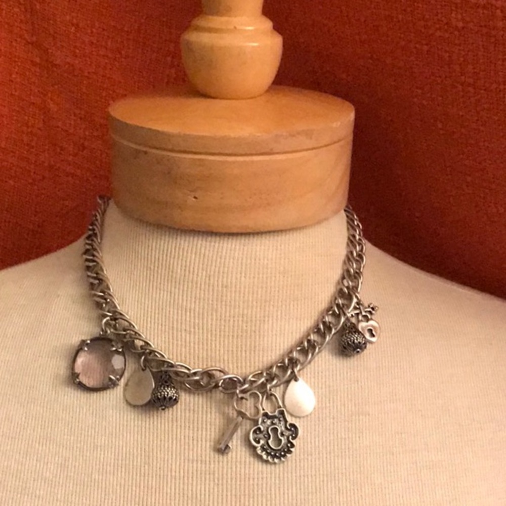 Alex and Ani silver charm necklace